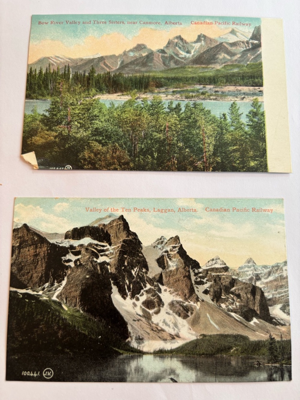 Vintage Canadian Pacific Railway Postcards - Mountain Landscapes (Set of 2)